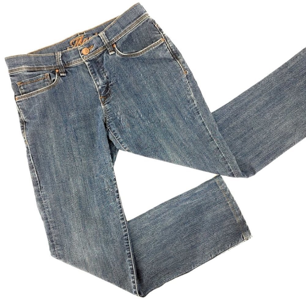 Mavi Women's 28/32 Molly Straight Mid Rise Blue Elasticized Jeans Traditional